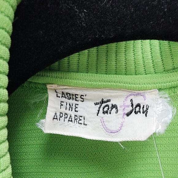 Vintage Tan Jay Green Button Up Jacket Top Size M - Picture 7 of 8